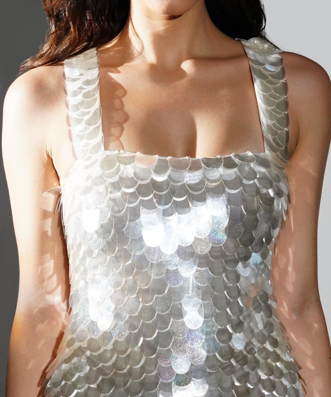 ANASTASIA HOLOGRAPHIC MAXI DRESS