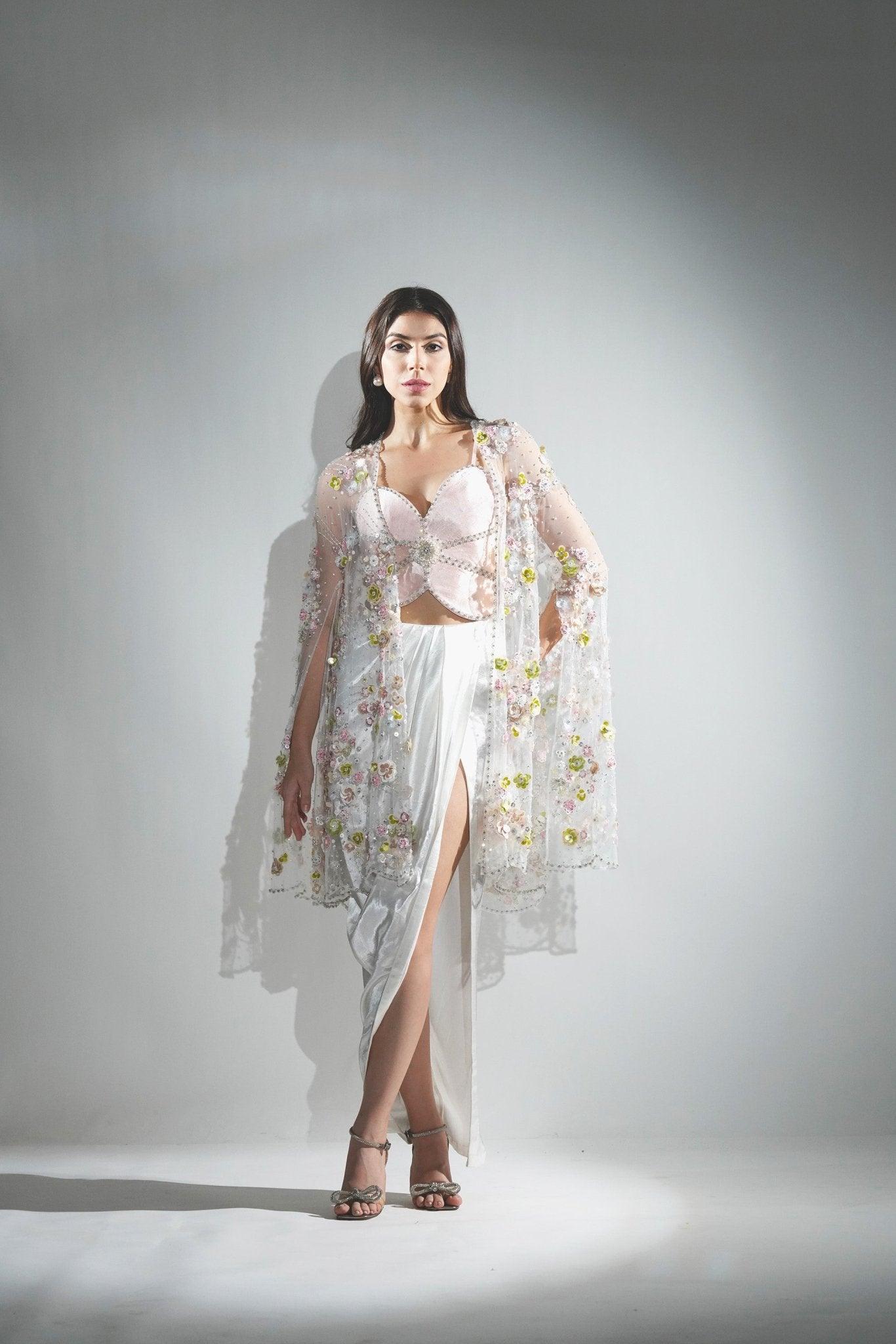 EDEN 3D FLORAL EMBROIDERY FLOWER CO-ORD SET