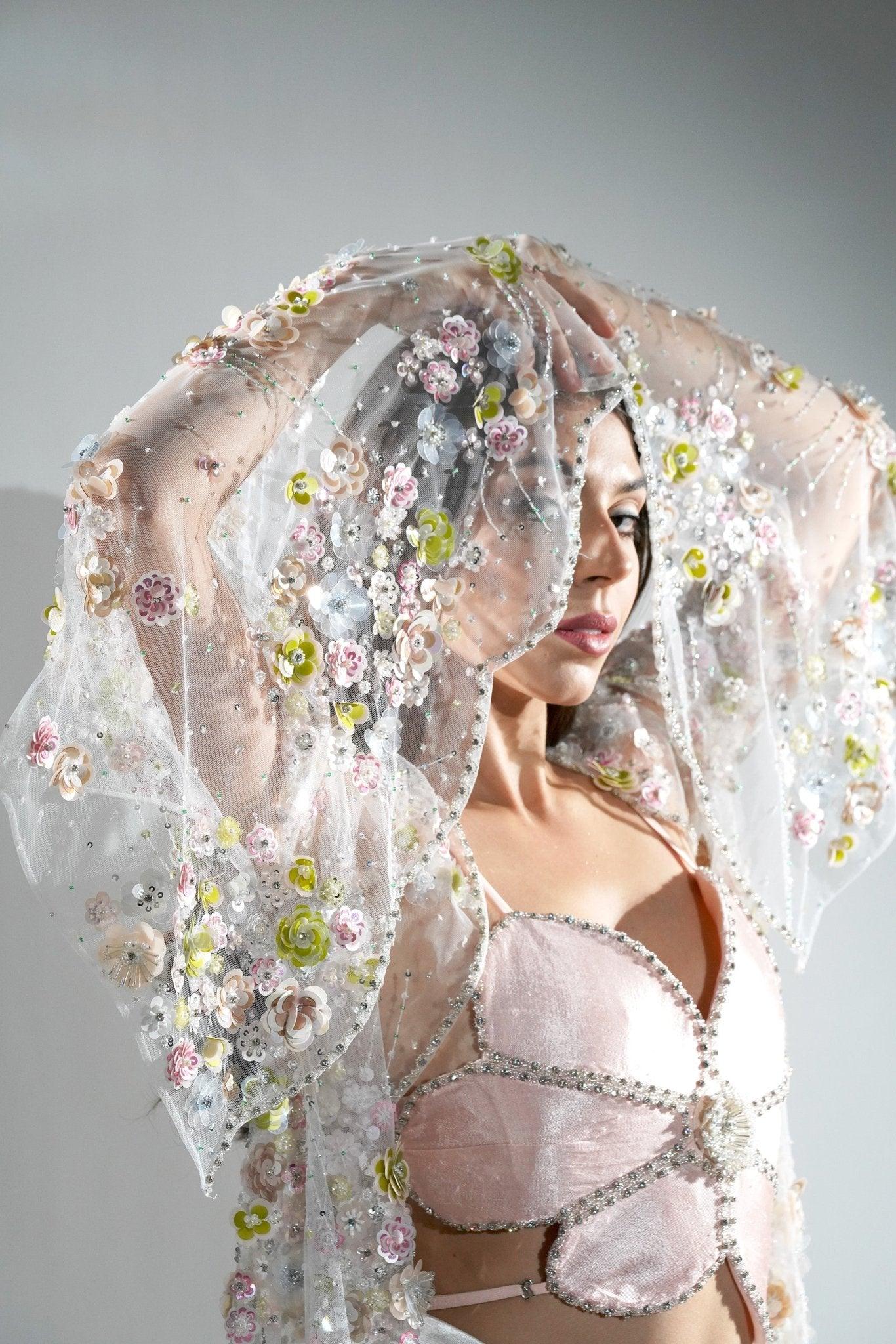 EDEN 3D FLORAL EMBROIDERY FLOWER CO-ORD SET