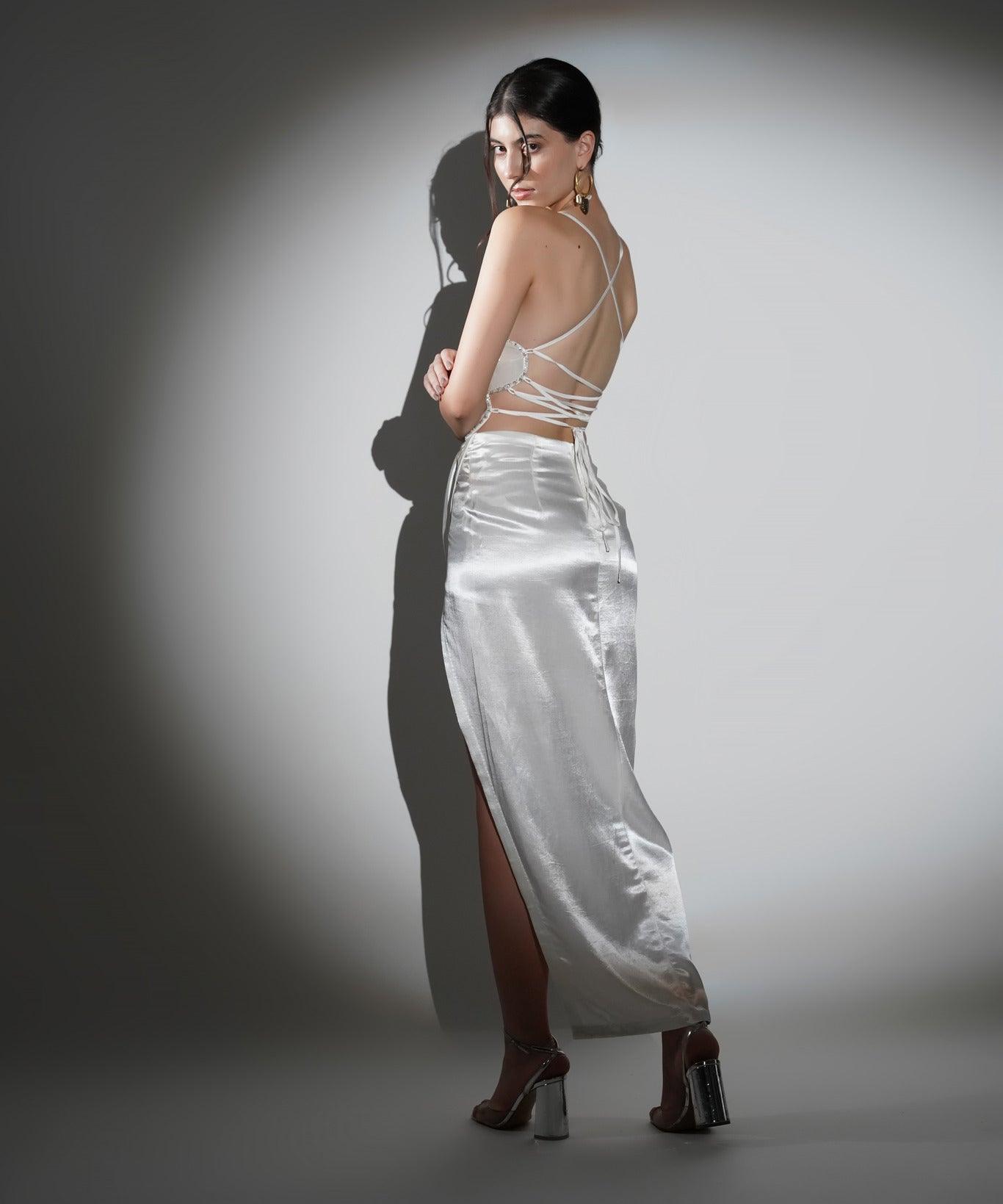 EDEN WHITE FLOWER CRYSTAL TOP