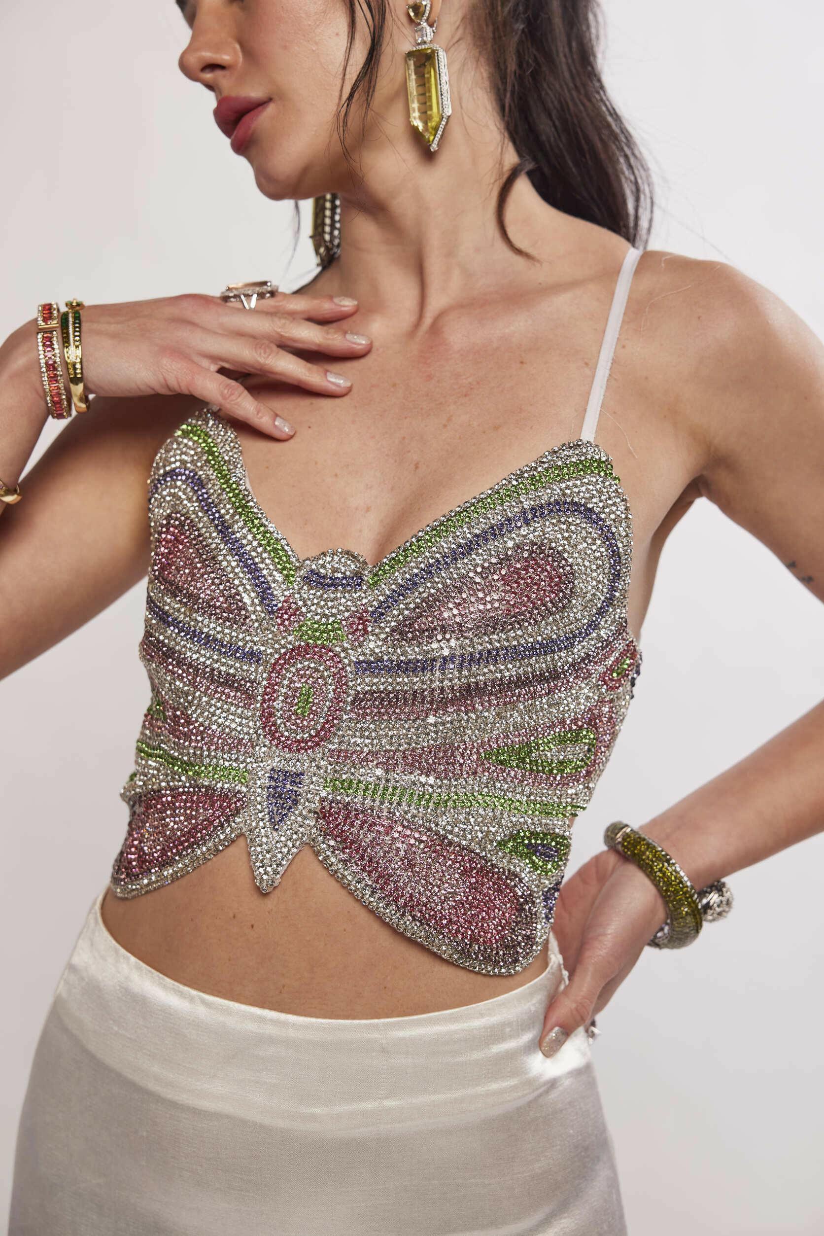 ARIEL BUTTERFLY GREEN TOP - REALM