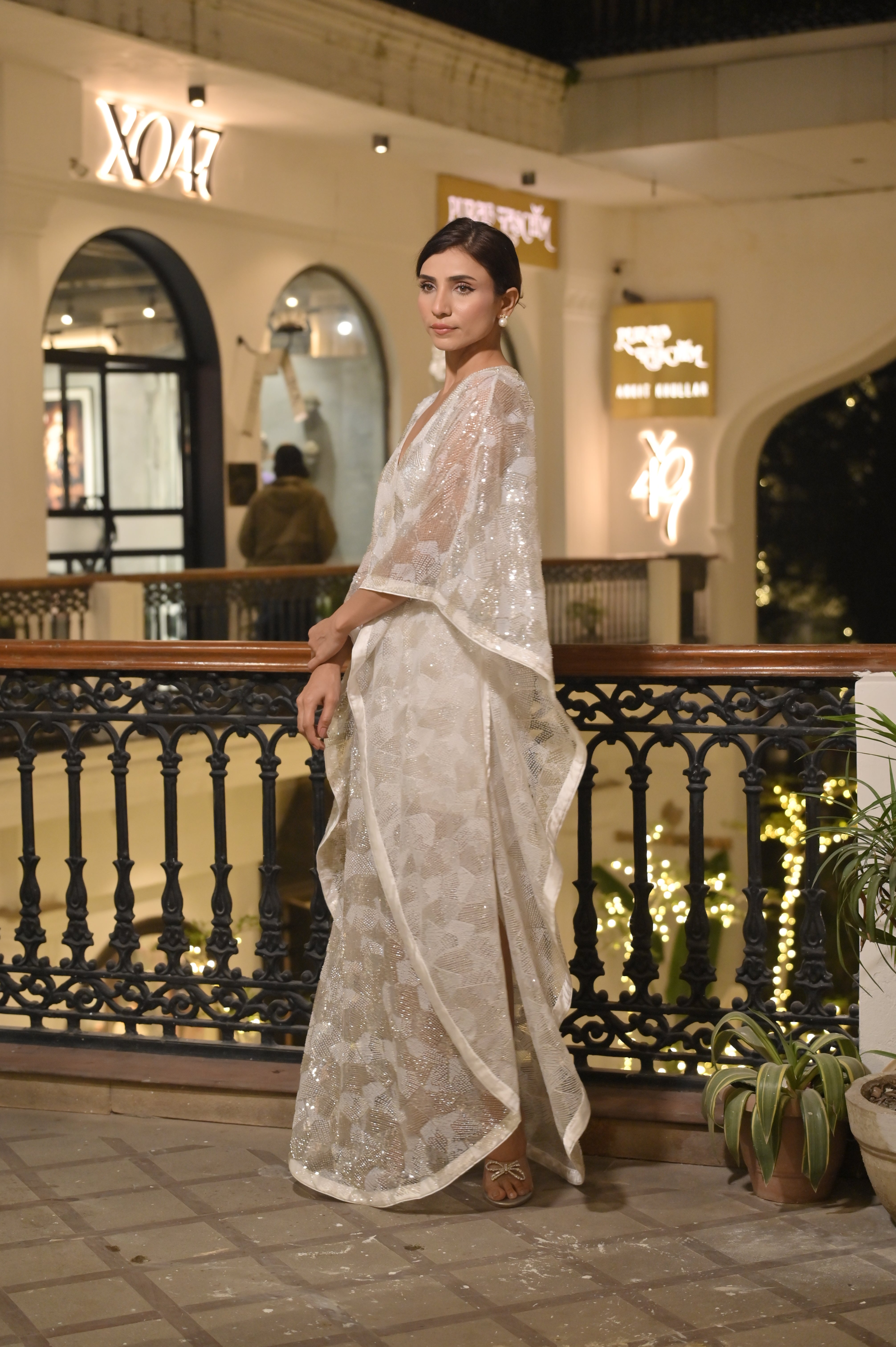 ELENA IVORY KAFTAN GOWN