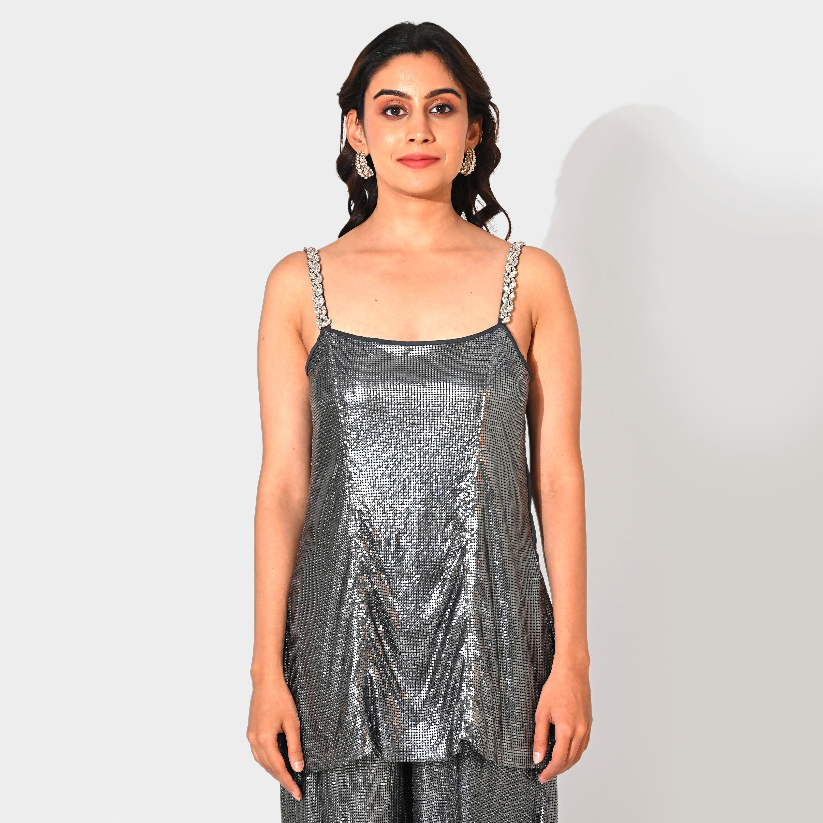 IRIS METALLIC GREY CHAINMAIL CO-ORD SET