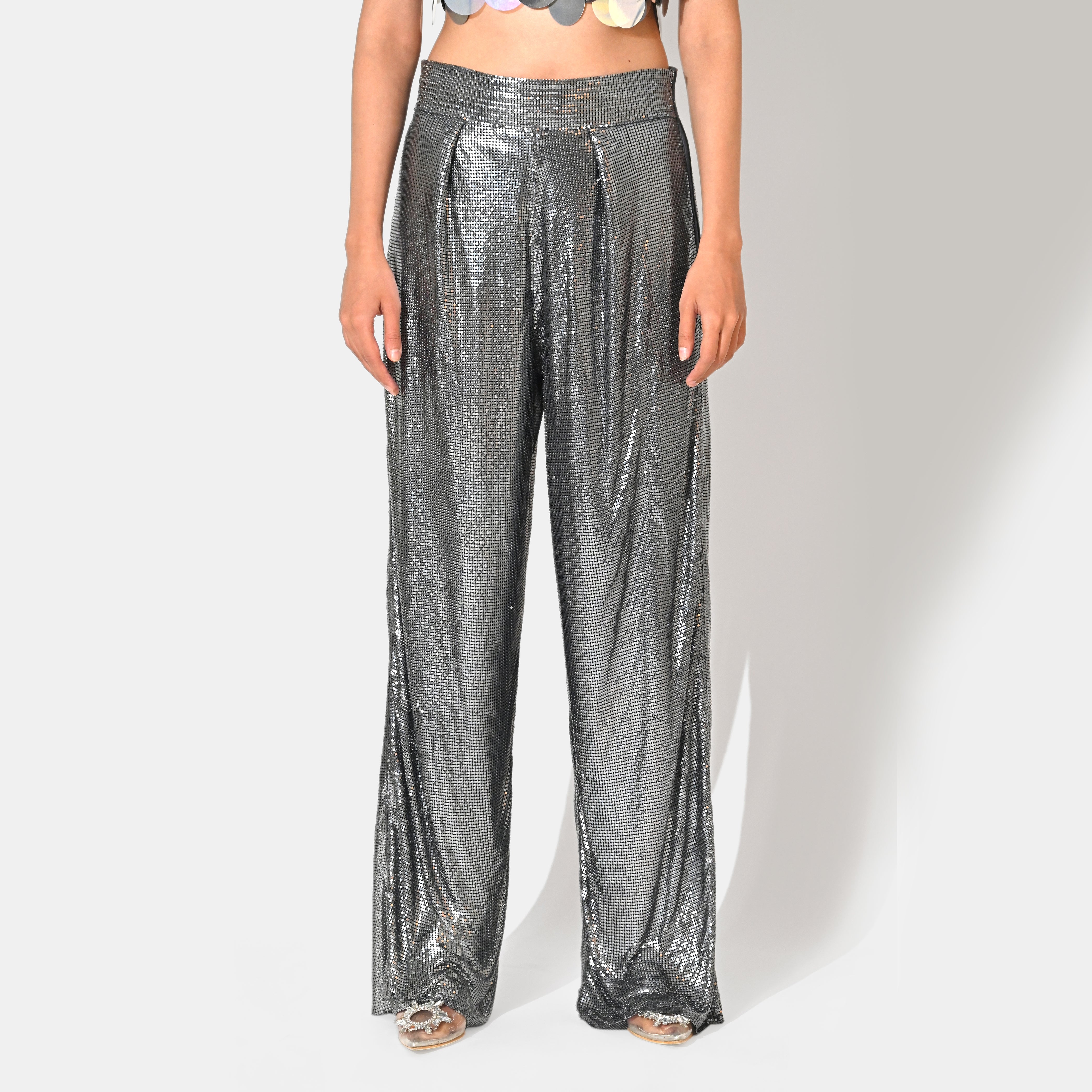 IRIS METALLIC GREY CHAINMAIL CO-ORD SET