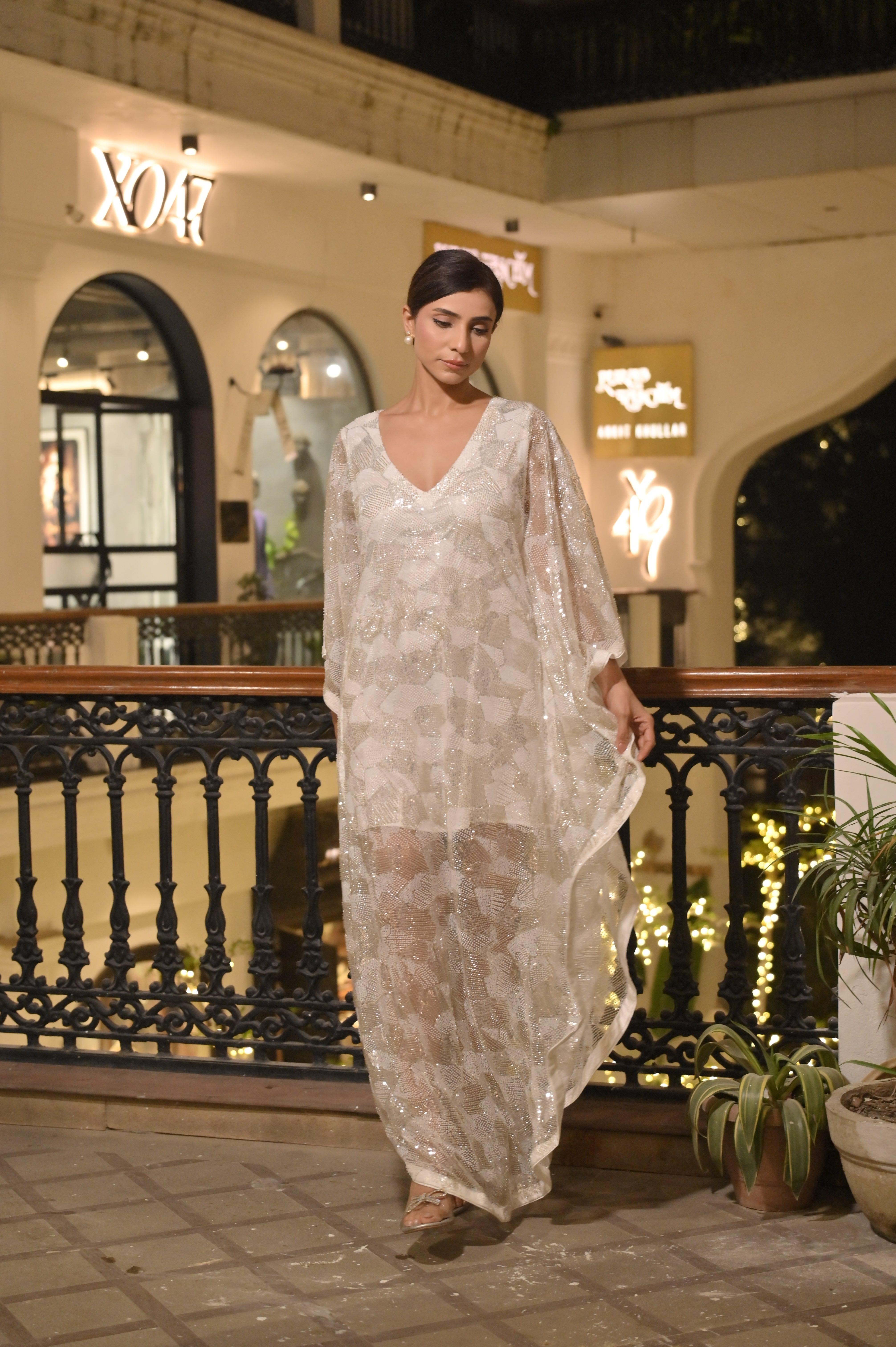 ELENA IVORY KAFTAN GOWN