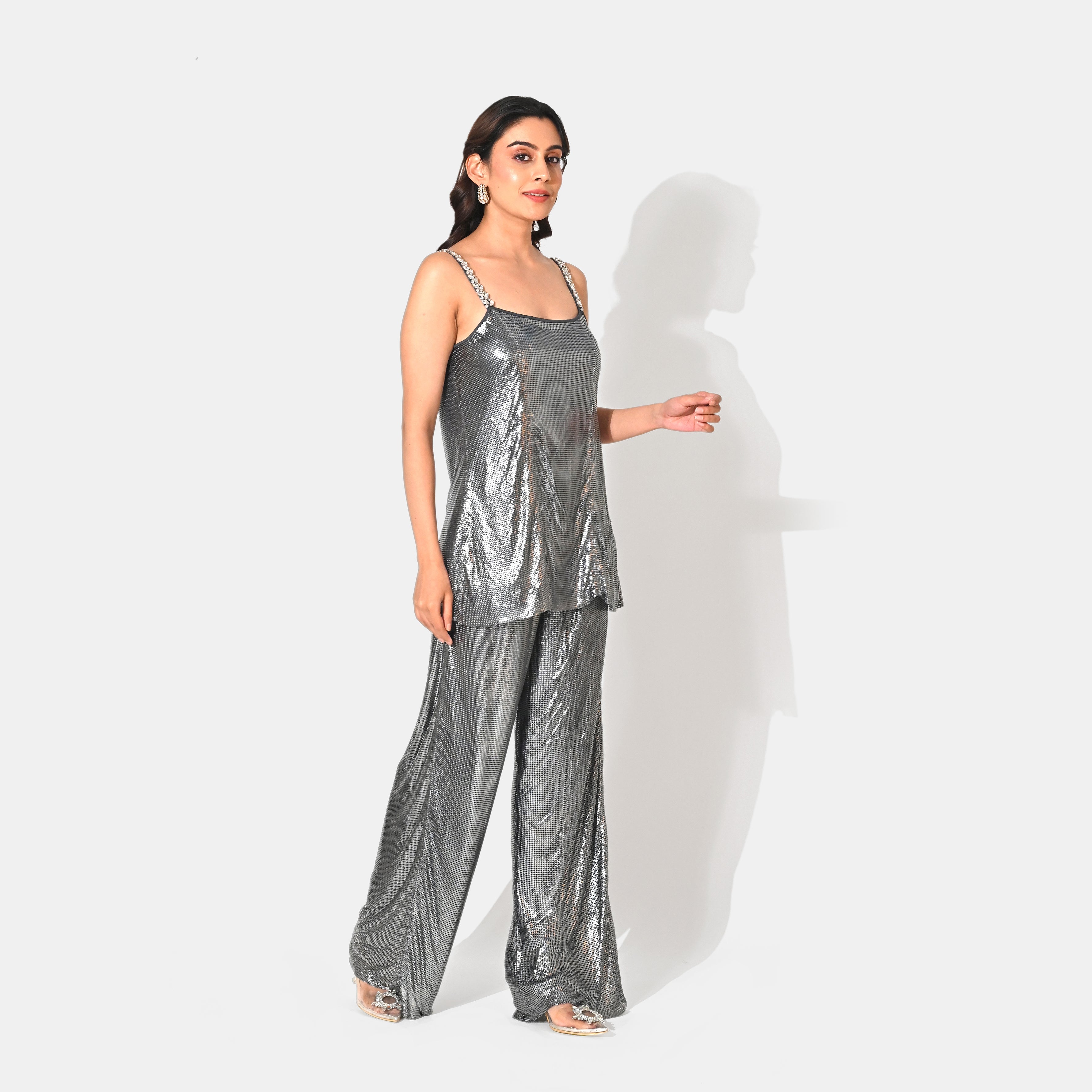 IRIS METALLIC GREY CHAINMAIL CO-ORD SET